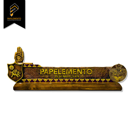 Desk Name Plate memento premium front view